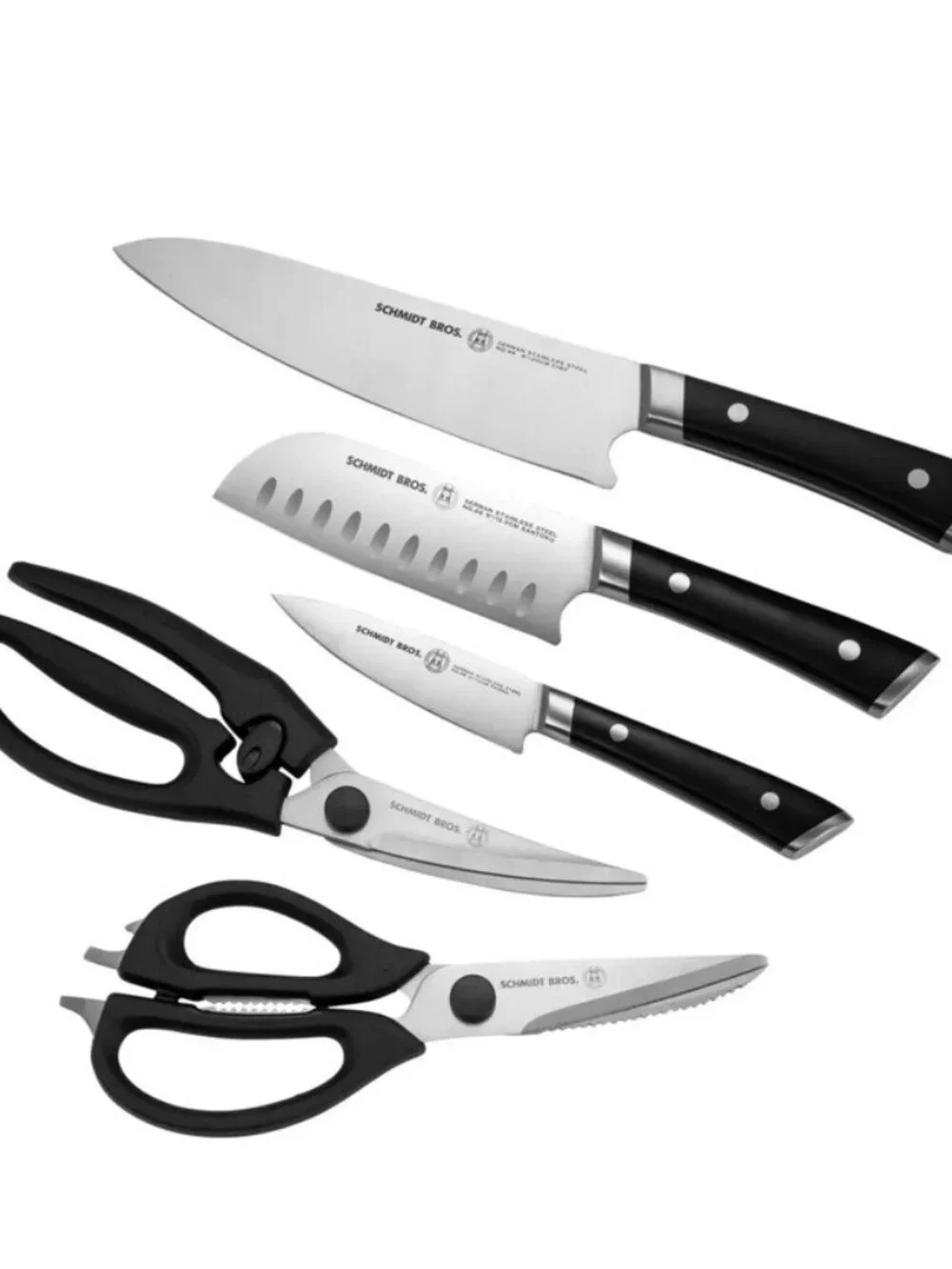 SCHMIDT BROS. 5pc. Knife & Shear Combo Set German Stainless Steel NEW